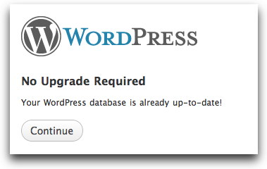 upgrade WordPress